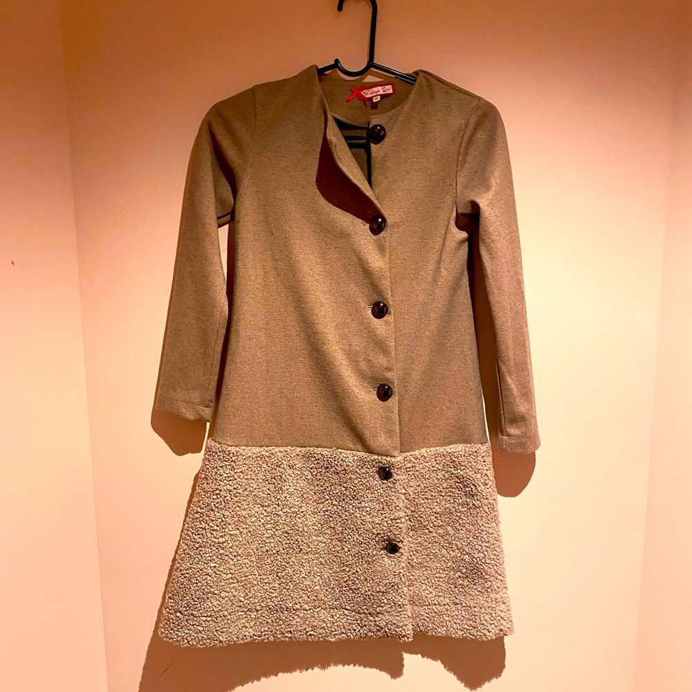 Trendy Melange Girl coat dress